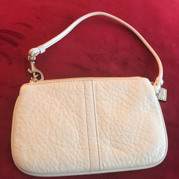 Coach Handbags - Authentic Coach off White leather wristlet
